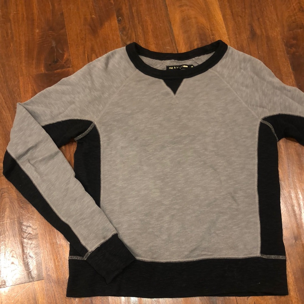 RAG AND BONE slightly worn gray/ black sweatshirt